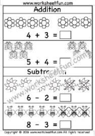 Addition 1 Digit Free Printable Worksheets Subtraction Kindergarten Kindergarten Subtraction Worksheets Free Printable Worksheets