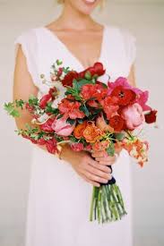 Garden roses, freesia, hypericum berries. Perfectly Pretty Fall Wedding Bouquets