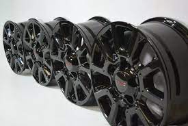 Here you are looking at one 18 x 8 toyota factory oem wheel with 5 x 150 mm bolt pattern. Toyota Tundra Trd Pro 18 Oem Factory Wheels Rims 18 Black Rims 18 Inch Trd Factory Wheel Republic