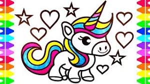 Right now, i advise baby unicorn coloring pages for you, this post is similar with cute baby animals coloring pages unicorn. Cute Unicorn Coloring Page For Kids Learn How To Draw A Baby Unicorn With Hearts Stars Art Colors Youtube
