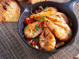 Moroccan Shrimp With Tomatoes And Onions Recipe Food Network Recipes Recipes Appetizers And Snacks Prawn Dishes