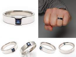 Mens Estate Blue Sapphire Wedding Band Ring Solid Platinum Eragem Mens Sapphire Diamond Rings 846x Engagement Rings For Men Sapphire Diamond Ring Rings For Men