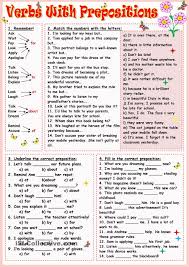 Verbs With Prepositions Educacion Ingles Vocabulario En Ingles Ejercicios De Ingles