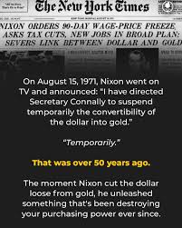 Before Nixon broke the gold standard, printing money had consequences.  Print too much, and countries would literally ship your dollars back and  demand gold. It kept governments honest. But once that anchor