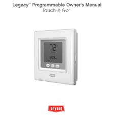 Bryant evolution thermostat installation manual bryant evolution control . Bryant Legacy Owner S Manual Pdf Download Manualslib