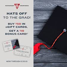 Fri, jul 30, 2021, 4:00pm edt Bj S Restaurant Brewhouse What Better Way To Say Con Grad Ulations Than With A Bj S Restaurants Gift Card Now Through 6 20 Receive A 10 Bonus Card For Every 50 Egift Card