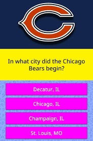 Nov 25, 2016 · a comprehensive database of chicago bears quizzes online, test your knowledge with chicago bears quiz questions. In What City Did The Chicago Bears Trivia Answers Quizzclub