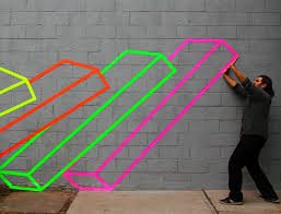 Aakash Nihalani New Street Art Tape Art Interactive Art Geometric Art