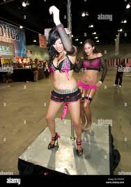 Girls at the EXXXOTICA Expo that showcases the adult industry.Held at the  Los Angeles Convention Center Stock Photo - Alamy
