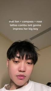 Creative Tattoo Ideas: Lion, Compass, and Rose Combo