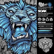 Absorb81 Lion Fully Saturated Art Lion Beast Tattoo