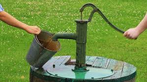 Most well pumps are self priming meaning they only need to be primed at the time of installation assuming the pump piping valves and fittings have all been installed correctly. Man Powered Water Pump At Stock Footage Video 100 Royalty Free 4171897 Shutterstock