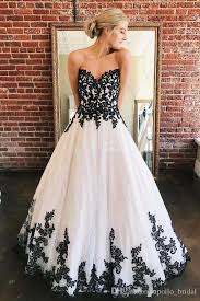 Daisy flower embroidery mesh lace sleeveless short summer sweet dress aesthetic summer dress thefashionweb $ 32.00 free shipping add to favorites. Discount2021 Black White Wedding Dresses A Line Sweetheart Lace Applique Bridal Gowns Sweep Train Backless Gothic Wedding Gowns From Apollo Bridal 148 35 Dhgate Com