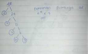 Dengan demikian, faktorisasi prima dari 260 ditulis sebagai 2^2. Faktorisasi Prima Dari 48 Adalh Brainly Co Id