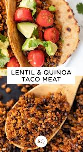 Vegan Quinoa Lentil Taco Meat Simply Quinoa Recipe Vegetarian Vegan Recipes Whole Food Recipes Recipes