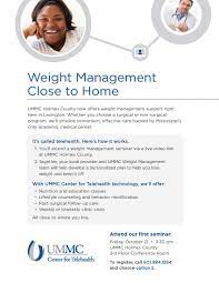 University Of Mississippi Medical Center Center For Telehealth Weight Management Patient Flyer Oct 2016 Telehealth Medical Center Weight Management