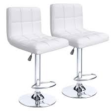 The dining set gives linen white solid wood mid century dining table and awesome linen white wooden dining chairs that will raise the. Furniwell Barstool Set Of 2 Pu Leather Height Adjustable Swivel Bar St