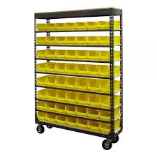 Choose from contactless same day delivery, drive up and more. Mobile Bin Shelving Unit 28 Plastic Bins Single Sided Industrial Shelving Commercial Storage Shelves Racks Office Shelving