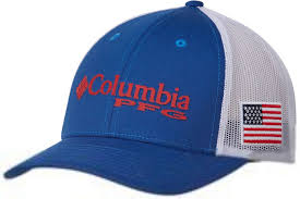 Columbia Pfg Usa Flag Mesh Snap Back Ball Cap
