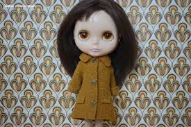 Blythe Doll Sized Yellow Ochre 100% Boiled Wool Coat. for Blythe, Dal,  Pullip, Licca or Similar Scale Dolls