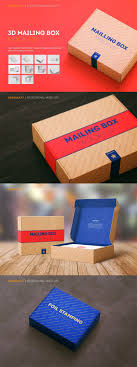 Download Shipping Mailing Box Mock Up Packaging Design Mocking Box Design