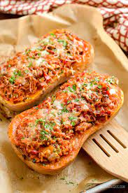 Butternut Squash Stuffed With Spicy Chicken And Rice Slimming Eats