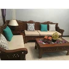 Royal foam d22, tebal 7 cm. Kursi Sudut Bagong Krawangan Kursi Ukir Jati Tamu Teras Meja Makan