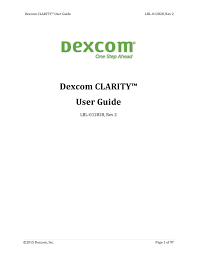 Dexcom Clarity User Guide Manualzz Com