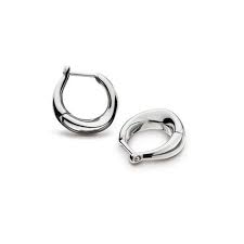 Kit Heath Bevel Small Hinged Hoops Silverado Hinged Hoops Pendant Necklace Simple Classic Earrings