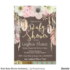 Boho Baby Shower Invitation Tribal Feather Rustic Invitation Zazzle Com Boho Baby Shower Invitations Rustic Baby Shower Invitations Baby Shower Invitations