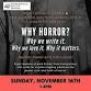 Why Horror?  Author Panel and Discussion event image
