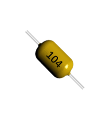 The 3 digit code 104 written over ceramic capacitor indicates its value. Axial Leaded Multilayer Ceramic Capacitor 104 Wholesale