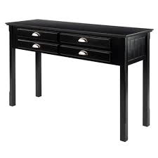 Product title bush furniture wheaton reversible corner desk with file drawers, antique black average rating: Timber Hall Console Table Drawers Black Winsome Target