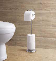 Teardrop is an elegant, free standing toilet paper stand that keeps your toilet paper. Sunnypoint Bathroom Free Standing Toilet Tissue Paper Roll Holder Stand With Reserve Function Chrome Finish Walmart Com Walmart Com