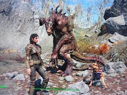 FALLOUT 4 PS4 Friendly Deathclaw in The devil's Due Missio… | Flickr