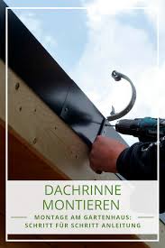 Dachrinne Am Gartenhaus Montieren Wir Erklaren Ihnen In Unserer Montage Anleitung Wie Sie Eine Dachrinne Unkomplizi Dachrinne Gartenhaus Dachrinne Gartenhaus
