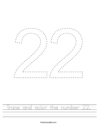 I think it's time for you to decide! Trace And Color The Number 22 Worksheet Twisty Noodle