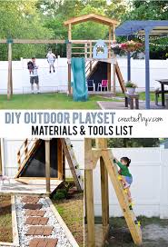 Bring the playground home with a backyard playset from lowe's. Diy Outdoor Playset Materials Tools List Created By V