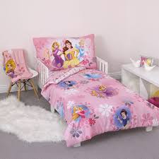 Amazon Com Disney Pretty Princess Toddler Bed 4 Piece Set Pink Baby