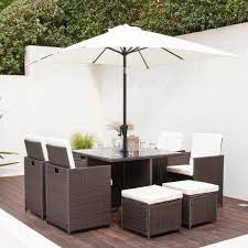 4 seat rattan dining sets 8 seat rattan dining sets rattan bar sets rattan dining sets. 8 Seater Rattan Cube Outdoor Dining Set With Parasol Mixed Brown Weave Delivery On Or Before 22 July 2021 Outdoor Dining Set Outdoor Dining Outdoor Furniture Sets