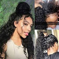 Amazon.com: Pelucas de encaje frontal de pelo humano peluca de onda  profunda pre arrancada del frente pelucas del pelo humano con el pelo del  bebé sin pegamento para las mujeres negras de