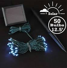 10 solar lights for trees for 2021. Pure White Solar Christmas Lights With 50 Bulbs Novelty Lights Inc