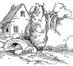 5 cara mudah mewarnai pemandangan alam kumpulan gambar sketsa. Gambar Pemandangan Tanpa Warna Harian Nusantara