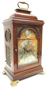 Antique Caddy Top Double Fusee Mantel Clock by John Tickell Crediton