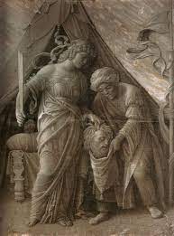 Andrea Mantegna Giuditta Con La Testa Di Oloferne Grisaille Dubllino Arte Rinascimentale Dipinti Rinascimentali Arte Classica