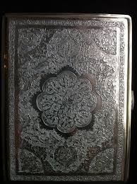 Vintage Persian Silver Hand-Chased Cigarette Case/Free | Etsy