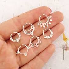 Sterling Silver Fake Septum Rings Shantique Designs Piercing Jewelry Faux Septum Body Jewelry