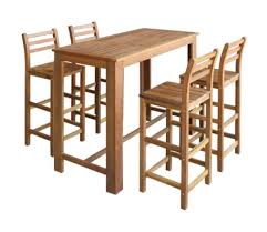 Cafe bistro tables and chairs sets (196). Vidaxl Bar Table And Chair Set 5 Pieces Solid Acacia Wood Vidaxl Com Au