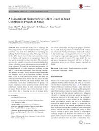 Pdf Causes And Effects Of Delay Factors In Road Construction Projects In Sudan