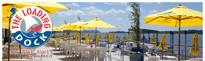 The summertime allows for lots of outdoor seating. The Loading Dock In Grafton Illinois Grafton Riverside Cottage Mini Vacation